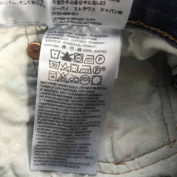 Levis 501 Jeans Mens 38x30 Blue Denim Straight Leg Button Fly Classic Fit - Picture 6 of 16